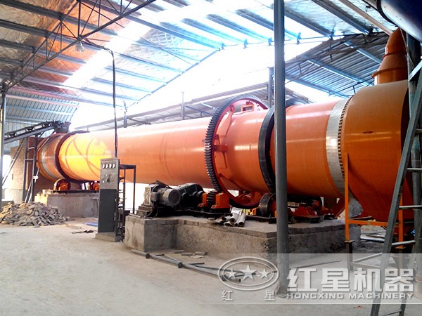 礦渣烘干機(jī)作業(yè)現(xiàn)場