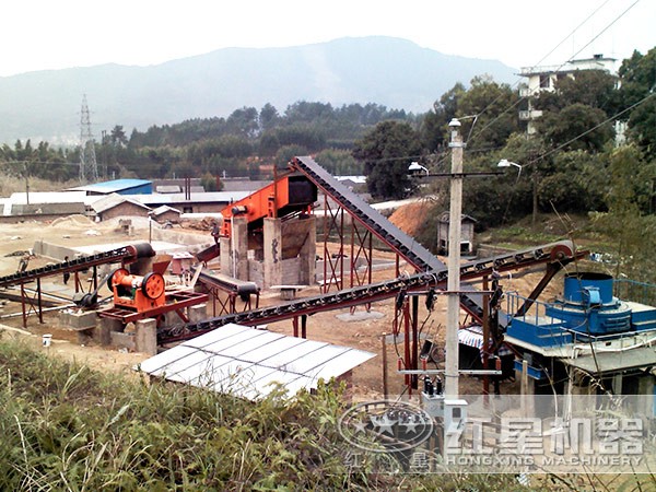 時(shí)產(chǎn)30立方打沙機(jī)現(xiàn)場