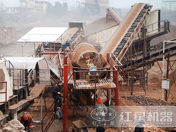 移動粉石機現(xiàn)場圖