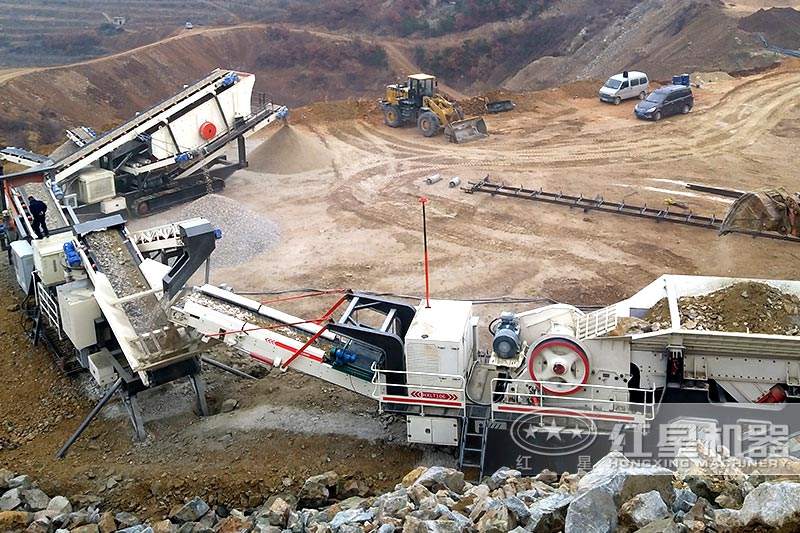 大型車載破碎機(jī)現(xiàn)場(chǎng)