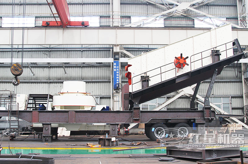 移動式河流石制砂機(jī)，隨時移動，效益高