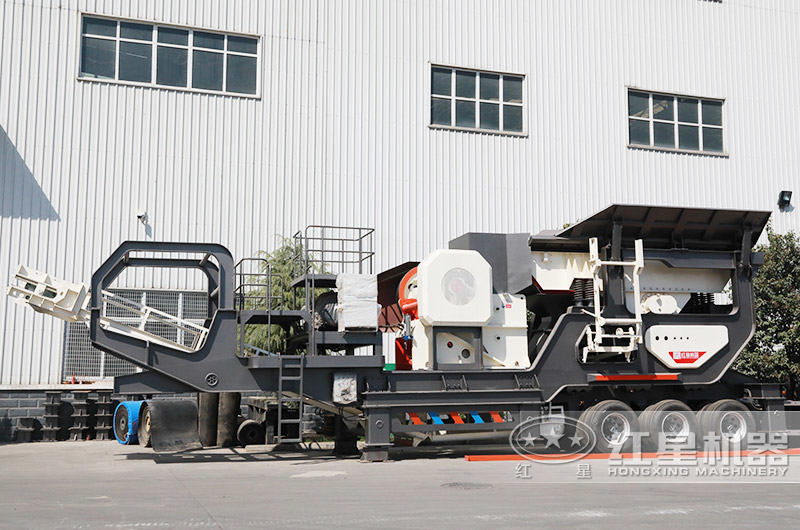 鄂破移動(dòng)式破碎站，粗碎進(jìn)料口大