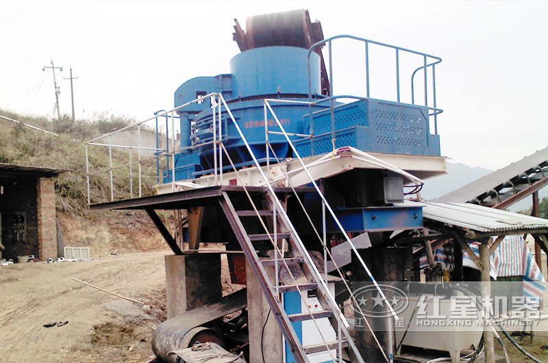 鵝卵石制砂生產線現(xiàn)場