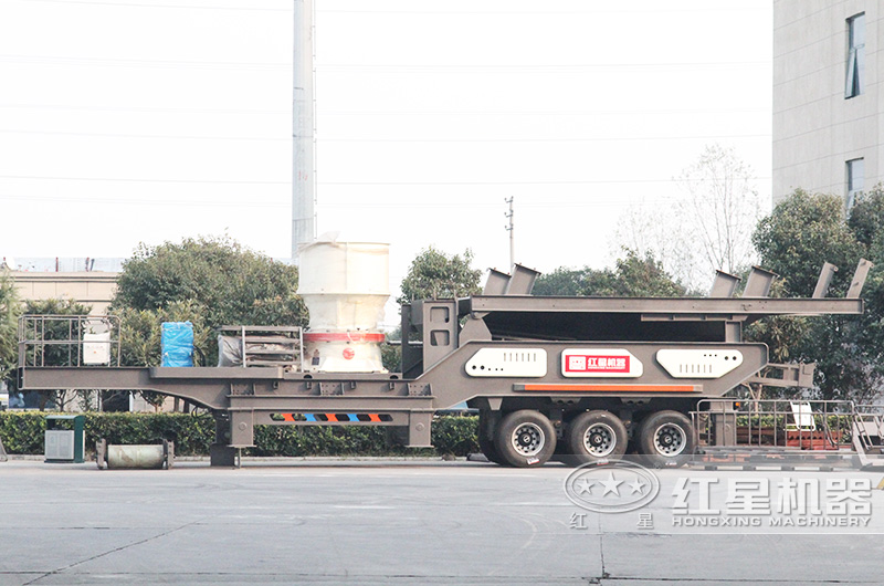 圓錐破移動(dòng)石料破碎機(jī)，耐磨件壽命延長(zhǎng)2-3倍