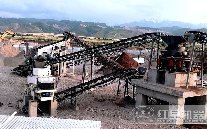 鵝卵石制砂機客戶安裝現(xiàn)場