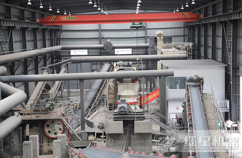 時產30噸砂石破碎生產線現(xiàn)場